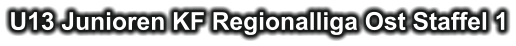 U13 Junioren KF Regionalliga Ost Staffel 1